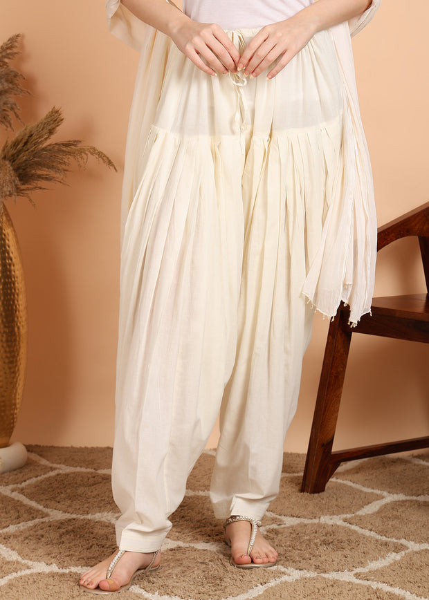 Cream White Patiala Pant