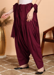 Maroon Patiala Pant