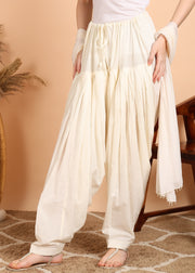 Cream White Patiala Pant