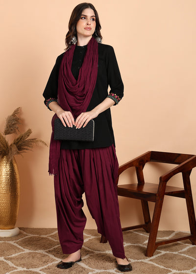 Maroon Patiala Pant