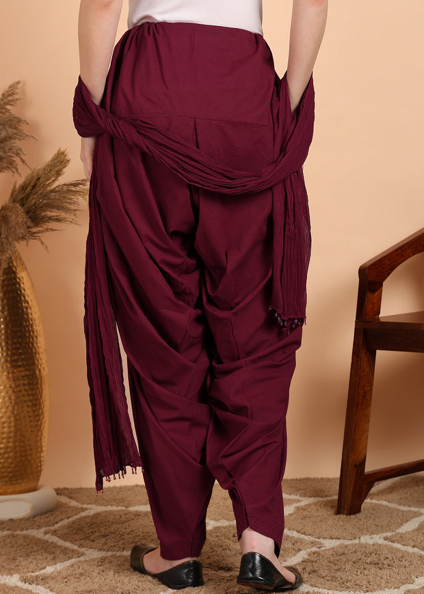 Maroon Patiala Pant