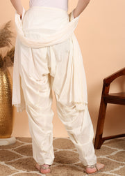 Cream White Patiala Pant