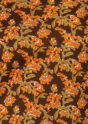 Brown Orange Floral Pure Cotton Co-ord Set