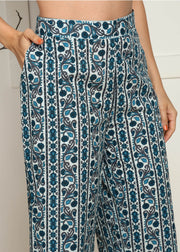 Indigo Abstract Pure Cotton Co-ord Set